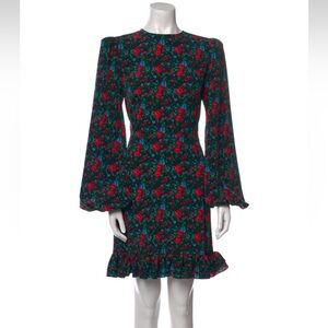 The Vampire’s Wife Floral Print Longsleeve Mini Dress